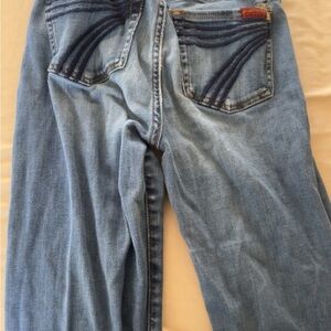 7 For All Mankind Light Blue Straight Leg Jeans